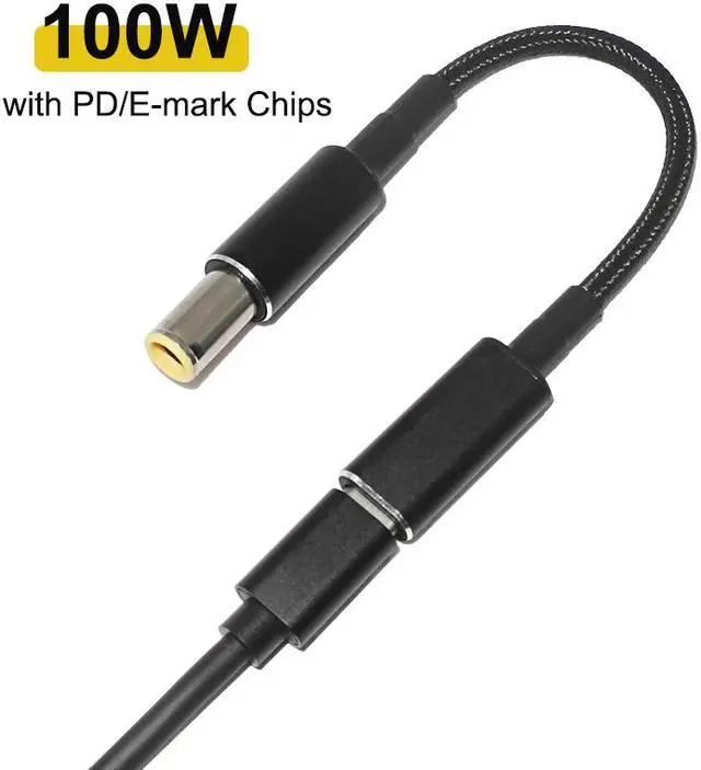 Alt view image 4 of 6 - 100W USB Type C Fast Charging Cable Cord for Lenovo Thinkpad T61 T60 T420 T430 USB-C to 7.9X5.5mm Laptop Power Adapter Connector