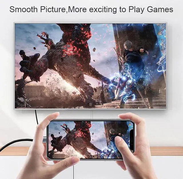 Alt view image 3 of 8 - USB C Type C Female to HDMI Male Adapter 4K 60Hz USB C 3.1 to HDMI Plug Converter for Macbook Pro Chromebook Pixel Samsung S10