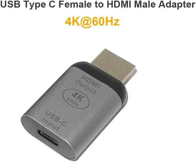 Main image of USB C Type C Female to HDMI Male Adapter 4K 60Hz USB C 3.1 to HDMI Plug Converter for Macbook Pro Chromebook Pixel Samsung S10