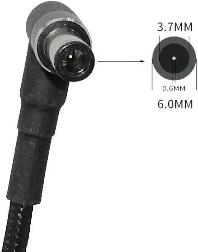 Alt view image 5 of 6 - 100W USB C Fast Charging Cable Cord for Asus Laptop PC Type C Female to 6.0*3.7mm Male Plug Adapter Connector Notebook Charger