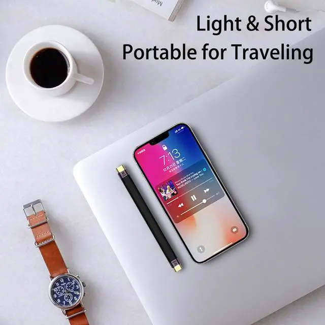 Alt view image 8 of 9 - USB 4.0 Gen 3 Data Cable PD 100W 5A Fast Charging USB C to Type C Cable Thunderbolt 3 8K@60Hz Cable USB Tipo C 40Gbps Data Cable (13.8cm)