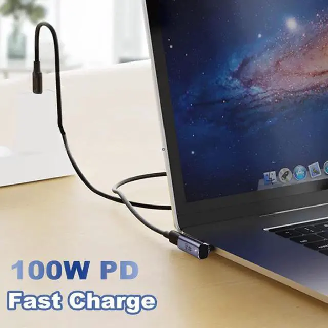 Alt view image 4 of 6 - Magnetic USB C Adapter 24Pins Type C Connector, Support Thunderbolt 4,USB4.0, PD 100W Quick Charge,40Gb/s Data Transfer,8K Video Output Compatible with MacBook and More USB C Devices (Elbow)