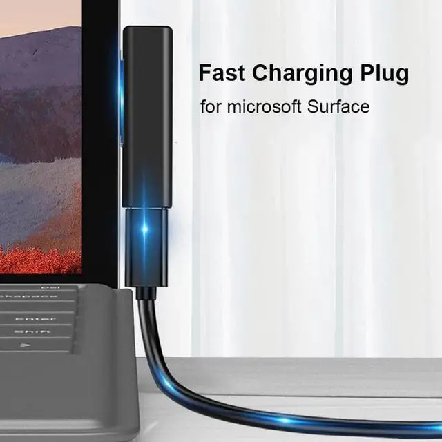 Alt view image 3 of 7 - New USB Type C PD Charge Converter 15V 3A Fast Charging Type-c Charger Adapter for Microsoft Surface Pro 3 4 5 6 Go Book 1 2 Laptop
