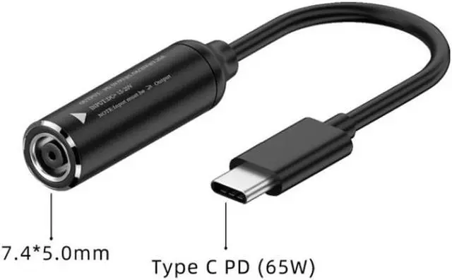 Main image of DC 7.4x5.0mm Female to USB Type C PD Charger Cable Power Cable for MacBook Lenovo Samsung Dell HP, other USB C Devices