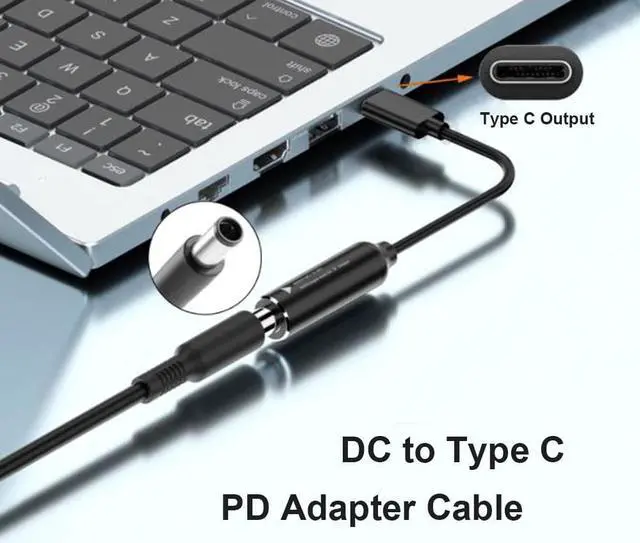 Alt view image 2 of 7 - DC 4.0x1.7mm Female to USB Type C PD Charger Cable Power Cable for MacBook Lenovo Samsung Dell HP, other USB C Devices