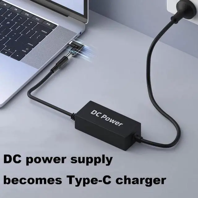 Alt view image 3 of 6 - DC 5.5x2.1mm Female to USB Type C PD Laptop Charger Power Adapter Converter 65W for Apple Macbook Samsung Dell HP Lenovo, other USB C Devices