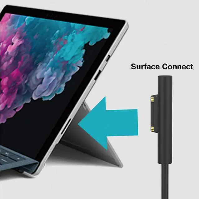 Alt view image 2 of 6 - Tech 15V Surface Connect to USB-C Cable Charges for Microsoft Surface Pro 7 6 5 4 3