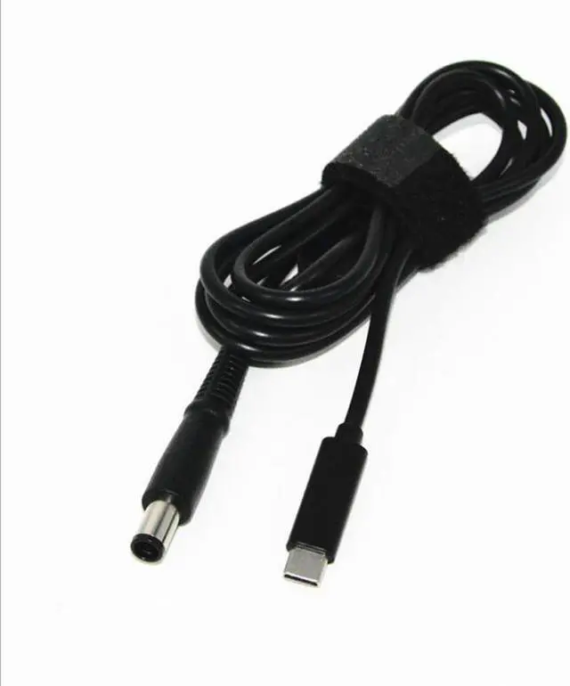 Alt view image 2 of 6 - USB-C Type C to 7.4mm 5.0mm round Tip Charging Power Cable for Dell 65W 7.4mm*5.0mm round tip laptops