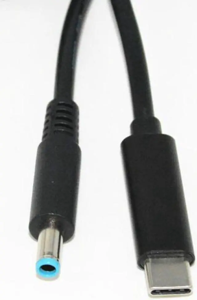 Alt view image 3 of 4 - USB-C Type C to 4.5mm 3.0mm (Blue Tip) Laptop Adapter Connector Converter Cable for HP Pavilion Envy Sleekbook Ultrabook laptops
