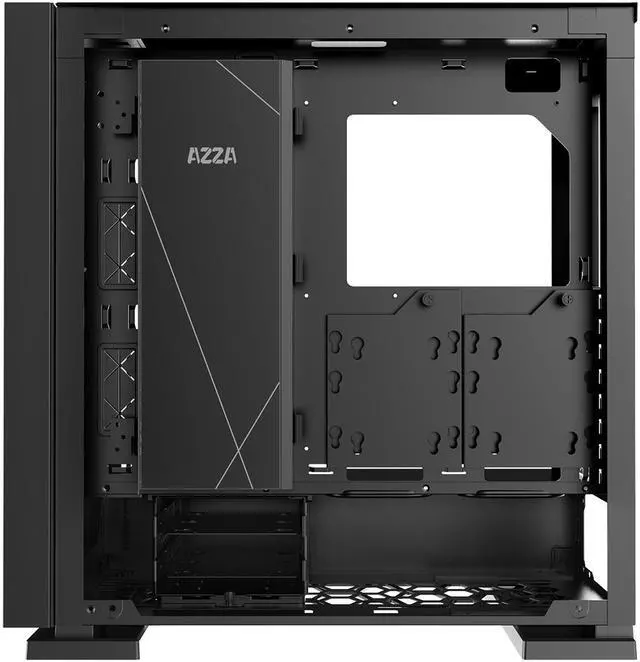 Alt view image 3 of 8 - AZZA Zircon 7000B / Gaming / ATX Full-Tower / Tempered Glass / Black / 2x 120 mm fan included