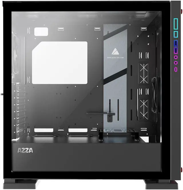 Alt view image 2 of 8 - AZZA Zircon 7000B / Gaming / ATX Full-Tower / Tempered Glass / Black / 2x 120 mm fan included