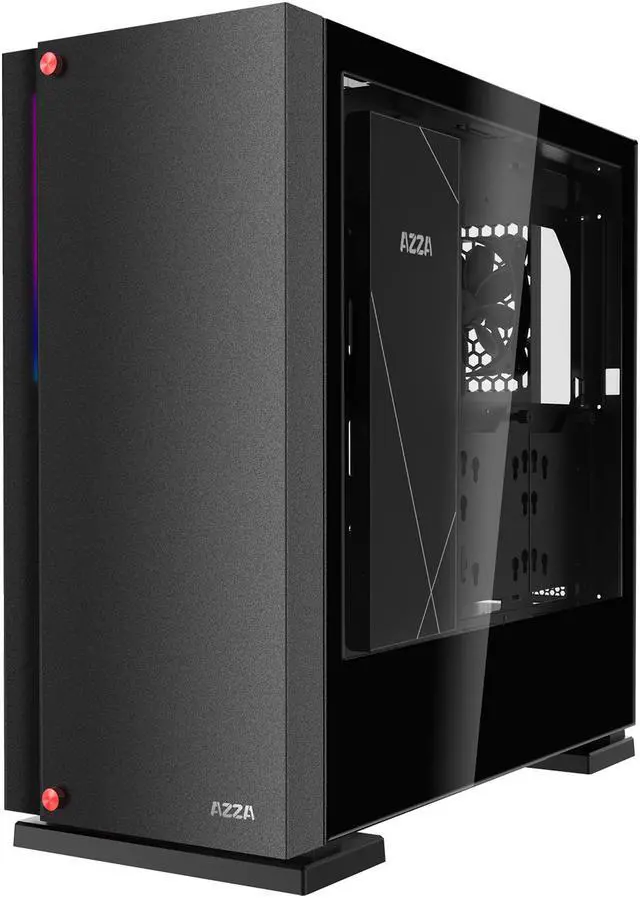 Alt view image 4 of 8 - AZZA Zircon 7000B / Gaming / ATX Full-Tower / Tempered Glass / Black / 2x 120 mm fan included