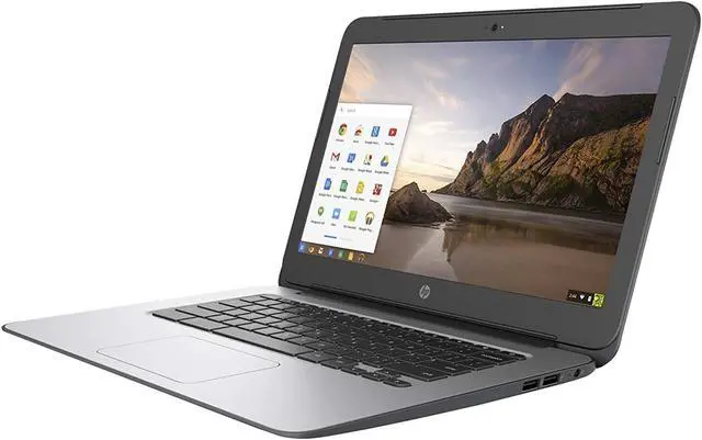 Alt view image 2 of 3 - HP Chromebook 14 G4 14" 4GB 16GB eMMC Celeron® N2840 2.16GHz ChromeOS, Silver