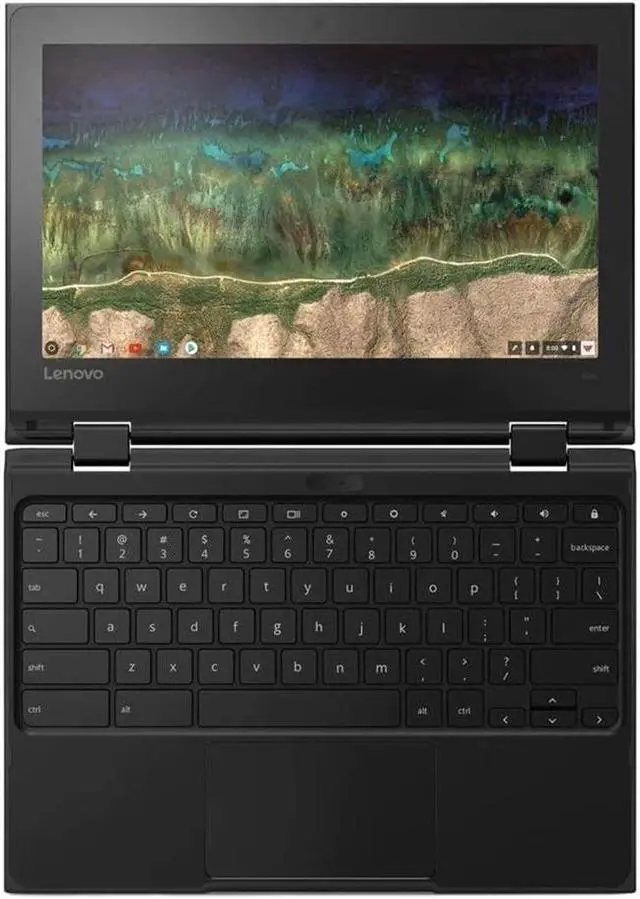 Alt view image 4 of 10 - Lenovo Chromebook 500e 11.6" 2nd Gen 2in1 Touch 4GB 32GB Celeron N4120 ChromeOS, Black