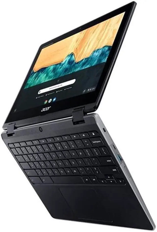 Alt view image 2 of 3 - Acer Spin 512 Chromebook Intel Celeron N4120 1.10GHz 4GB 32GB eMMC 12" Touch Chrome OS R851TN-C3ET Black