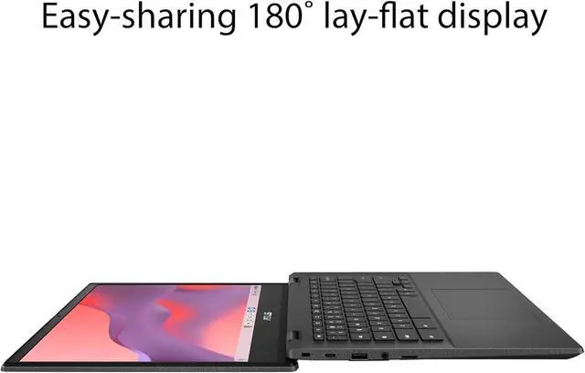Alt view image 2 of 5 - Asus Chromebook CM1402CM2A-M8186 14" 4GB 64GB eMMC MediaTek Kompanio 520 2.0 GHz, Gravity Grey