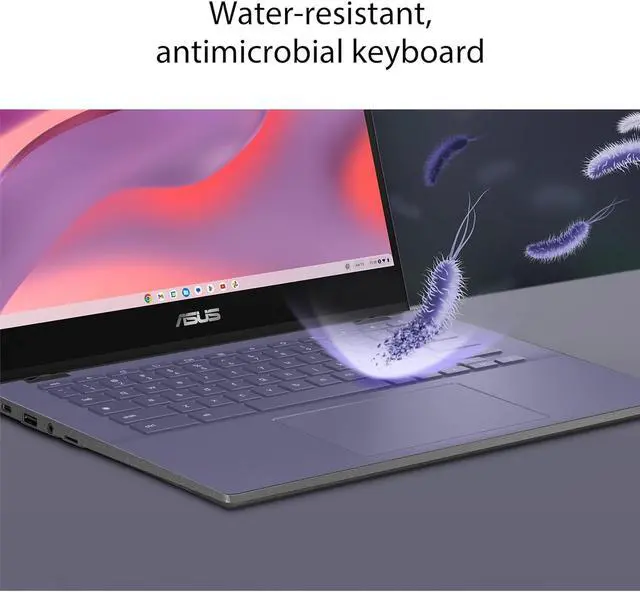 Alt view image 5 of 5 - Asus Chromebook CM1402CM2A-M8186 14" 4GB 64GB eMMC MediaTek Kompanio 520 2.0 GHz, Gravity Grey