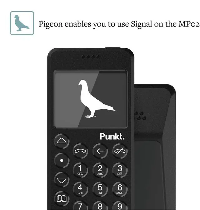 Alt view image 6 of 6 - Punkt. MP02 Minimalist 4G LTE Cell Phone - AT&T/T-Mobile w/ Nano-SIM, 2GB RAM, 16GB Storage - Black