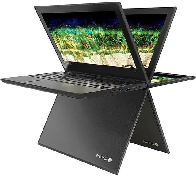 Alt view image 6 of 6 - Lenovo Chromebook 500e 2nd Gen 11.6" 2in1 4GB 32GB eMMC Celeron N4120 1.1GHz ChromeOS, Black