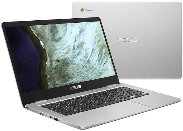 Main image of ASUS CX1400CKA-WS01-CB 14" HD Celeron N4500 4GB RAM 64GB SSD Chrome OS Transparent Silver Certified Refurbished