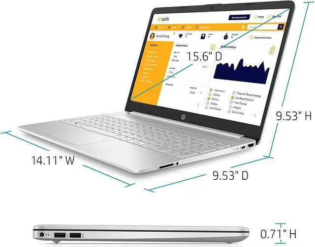 Alt view image 13 of 14 - NEW HP Notebook 15.6"  FHD Intel i3-1005G1 (up to 3.4GHz) 256GB SSD 8GB RAM Webcam+Mic Windows 10 15-DY1031WM
