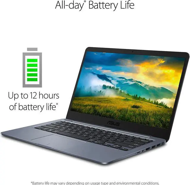 Alt view image 13 of 17 - ASUS Laptop L406 Thin and Light Laptop, 14” HD Display, Intel Celeron N4000 Processor, 4GB RAM, 64GB eMMC Storage, Wi-Fi 5, Windows 10, Microsoft 365, Slate Gray, L406MA-WH02 Notebook PC Computer