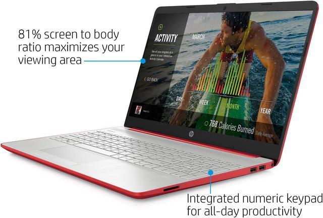 Alt view image 9 of 11 - HP 15.6" Pentium 4GB/128GB Laptop-Scarlet Red