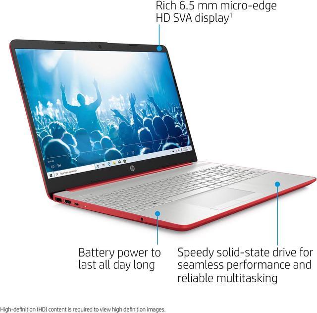 Alt view image 8 of 11 - HP 15.6" Pentium 4GB/128GB Laptop-Scarlet Red