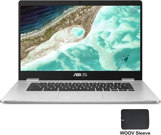 Alt view image 3 of 7 - Asus Chromebook 15.6" 4GB 64GB Intel Celeron N3350 Chrome OS, Silver