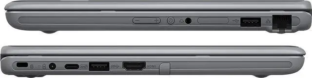 Alt view image 5 of 6 - Asus 11.6" HD Intel Celeron N4500 4GB 128GB UHD Graphic Windows 10 Pro Star Gray Certified Refurbished