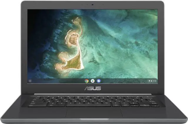 Alt view image 8 of 20 - Asus Chromebook 14" 4GB RAM, 32GB Intel Celeron N3350 - Dark Blue C403NA-WS42-BL