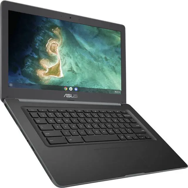 Alt view image 14 of 20 - Asus Chromebook 14" 4GB RAM, 32GB Intel Celeron N3350 - Dark Blue C403NA-WS42-BL