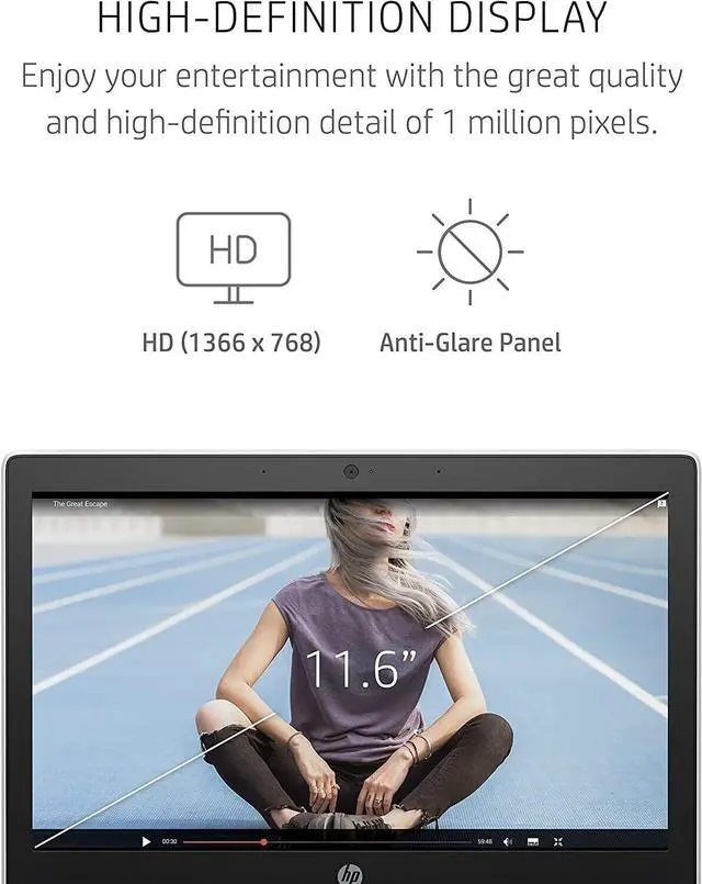 Alt view image 12 of 12 - HP Chromebook 11a-na0080nr 11.6" Chromebook - HD - 1366 x 768 - Octa-core (8 Core) 2 GHz - 4 GB Total RAM - 64 GB Flash Memory - Snow White - MediaTek Chip - Chrome OS - English Keyboard - IEEE 8