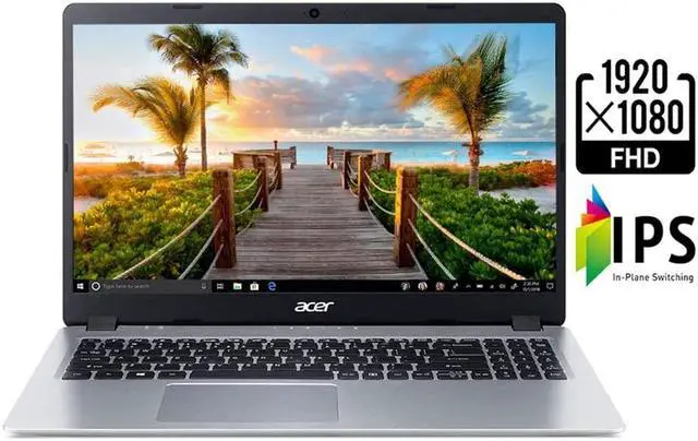 Alt view image 2 of 7 - Acer Aspire 15.6" FHD Intel Core i5-1035G1 8GB 256GB UHD Graphics Windows 10 Silver Certified Refurbished