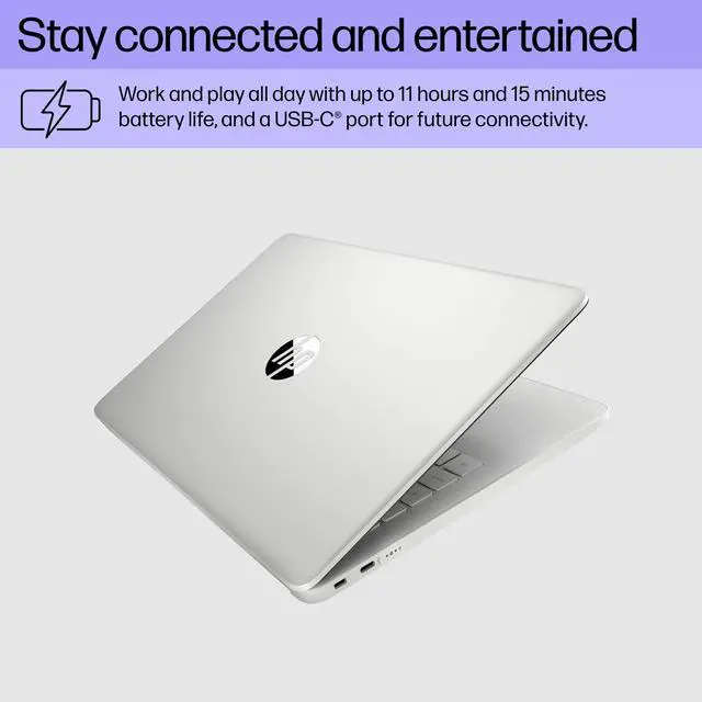 Alt view image 4 of 11 - HP Stream Laptop 14 inch Intel N4120 4GB 64GB 1 Year Microsoft 365 Windows 11 Silver