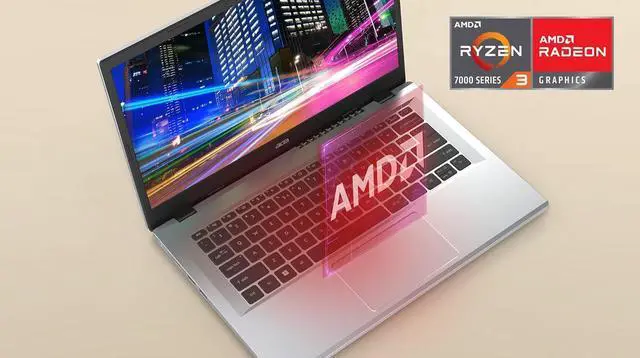 Alt view image 2 of 5 - Acer Aspire 3 15.6" AMD Ryzen 5 7520U 8GB 512GB Radeon Graphics Windows 11 Silver
