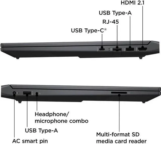 Alt view image 8 of 8 - HP Victus 15.6 inch FHD IPS 144Hz Gaming Laptop AMD Ryzen 5-8645HS NVIDIA GeForce RTX 4050 8GB DDR5 512GB SSD Mica Silver (2024)
