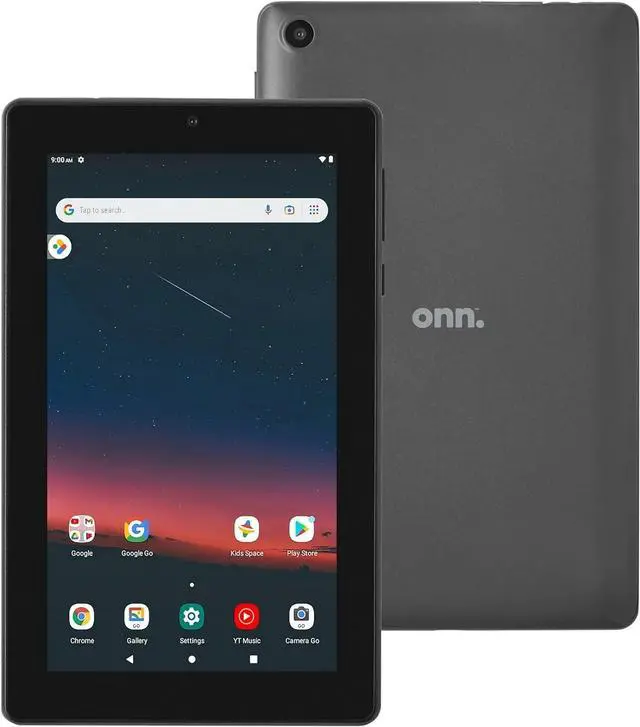 Main image of Onn 7" (1024x600) Gen 3 2022 MTK Quad-Core 32GB eMMC 2GB  2.0 GHz Android 12 Go Charcoal Certified Refurbished