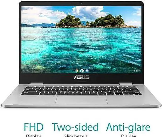 Alt view image 2 of 16 - ASUS Chromebook C424MA-WH44F 14" Laptop Intel N4020 1.1GHz 4GB DDR4 64GB eMMC Chrome OS