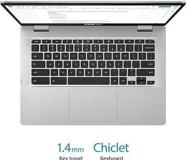 Alt view image 14 of 16 - ASUS Chromebook C424MA-WH44F 14" Laptop Intel N4020 1.1GHz 4GB DDR4 64GB eMMC Chrome OS