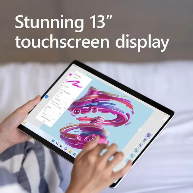 Alt view image 3 of 5 - Microsoft Surface Pro 9 Tablet - 13" - Core i5 12th Gen i5-1245U Deca-core (10 Core) - 16 GB RAM - 256 GB SSD - Windows 11 Pro 64-bit - Platinum - 2880 x 1920 - PixelSense Display - 15.50 Hours ...