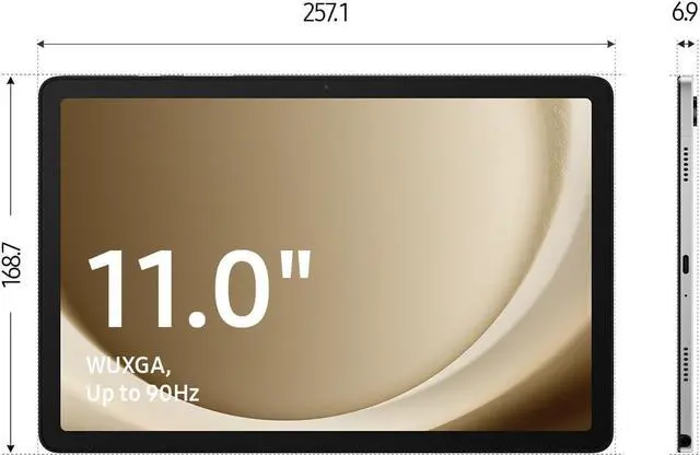 Alt view image 3 of 4 - Samsung Tab A9+ 11 WUXGA Qualcomm  2.2 GHz Tablet 8GB RAM 128GB of Storage Silver Refurbished Good