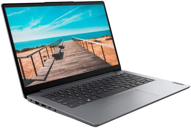 Alt view image 2 of 7 - Lenovo Ideapad 1i 14.0" HD Laptop Intel N6000 4GB 128GB 1 Year Microsoft 365  Windows 11 Home in S Mode Cloud Grey Certified Refurbished