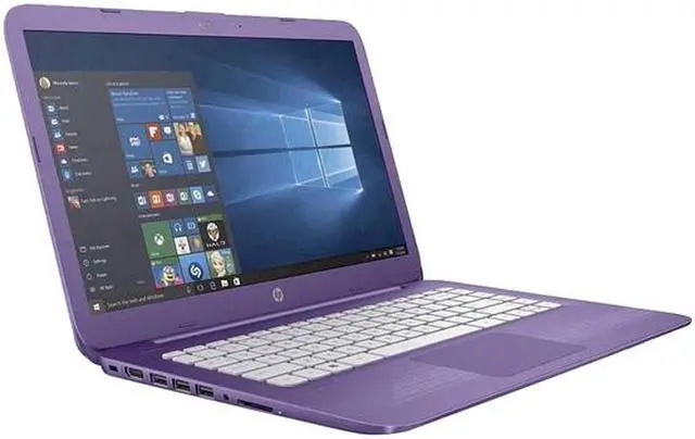 Alt view image 2 of 4 - HP Stream Notebook 14" Intel Celeron N3060 4GB 32GB HD Graphics 400 Window 10 Purple Certified Refurbished