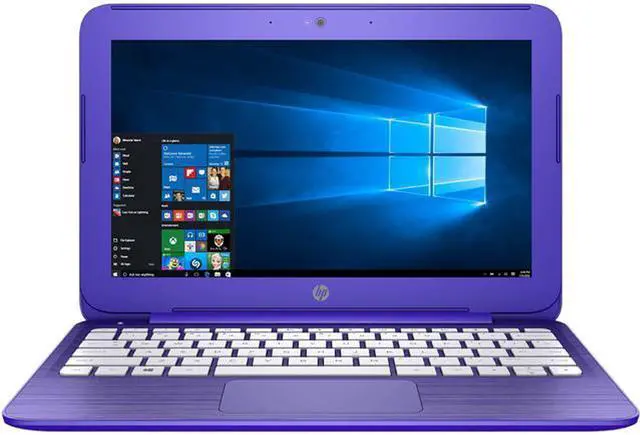 Alt view image 3 of 4 - HP Stream Notebook 14" Intel Celeron N3060 4GB 32GB HD Graphics 400 Window 10 Purple Certified Refurbished