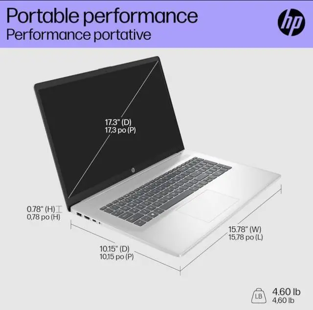 Alt view image 4 of 5 - HP 17" Laptop FHD Display Intel Core i5-1335U 8GB RAM 1TB SSD Windows 11 Home