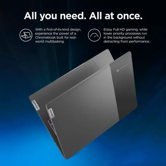 Alt view image 4 of 5 - LENOVO IdeaPad 5 16IAU7 16" WQXGA i3-1215U 8GB 128GB Intel UHD Graphics ChromeOS Grey Certified Refurbished