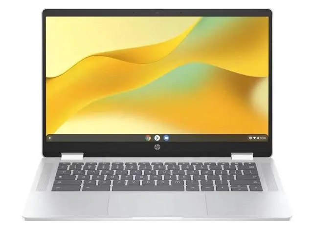 Alt view image 4 of 4 - HP Chromebook x360 Full HD Touchscreen 2-in-1 14" Touch Dual-Core N100 1.1GHz 128GB eMMC 4GB Chrome Glacier Silver