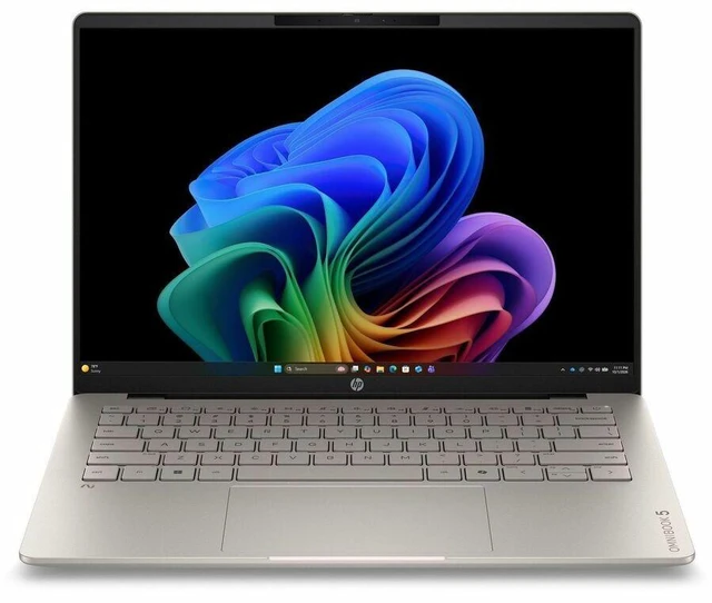Main image of HP OmniBook 5 14" 2K (1920 x 1200) Display Copilot+ PC Notebook AMD Ryzen AI 5 430 16GB 1TB Windows 11 Home Sahara Silver