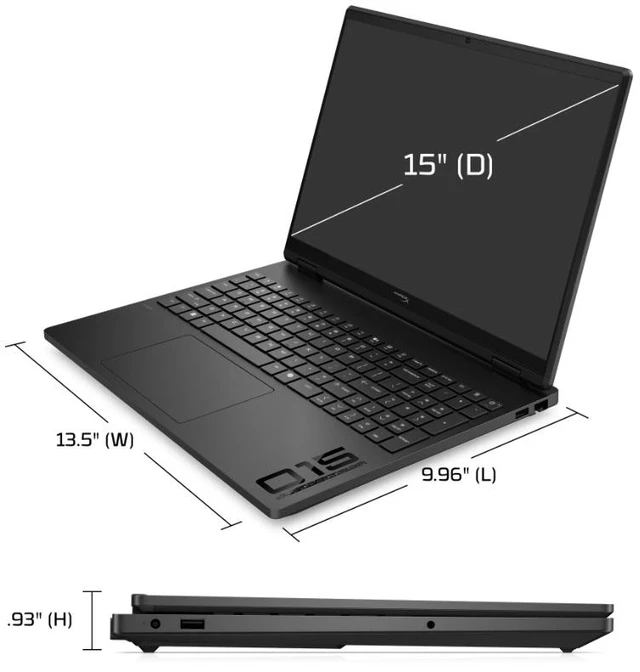Alt view image 3 of 5 - HP OMEN HyperX 15.3" 2K 165 Hz Display Gaming Laptop AMD Ryzen 7 16GB 1TB NVIDIA GeForce RTX 5060 8GB Windows 11 Home Black
